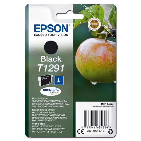 Epson Original Inkjet T1291 / C13T12914012 black 11,2 ml 385 pages