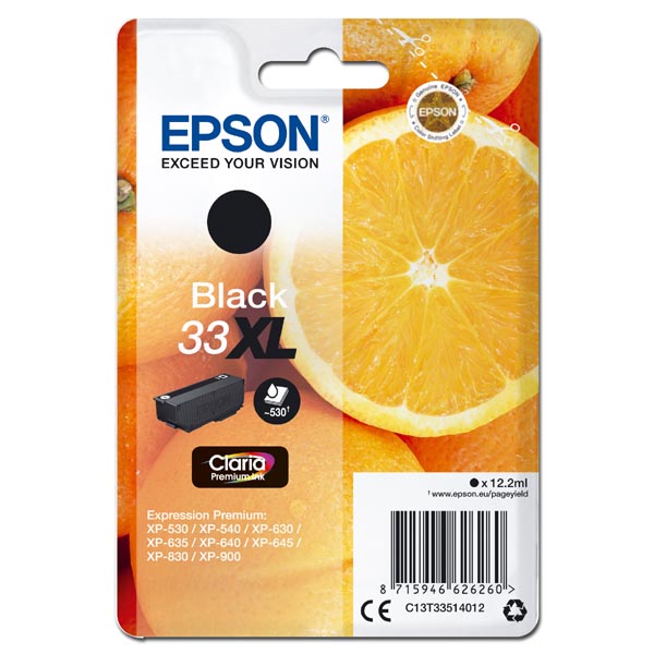 Epson Original Inkjet T33XL / C13T33514012 black 12,2 ml