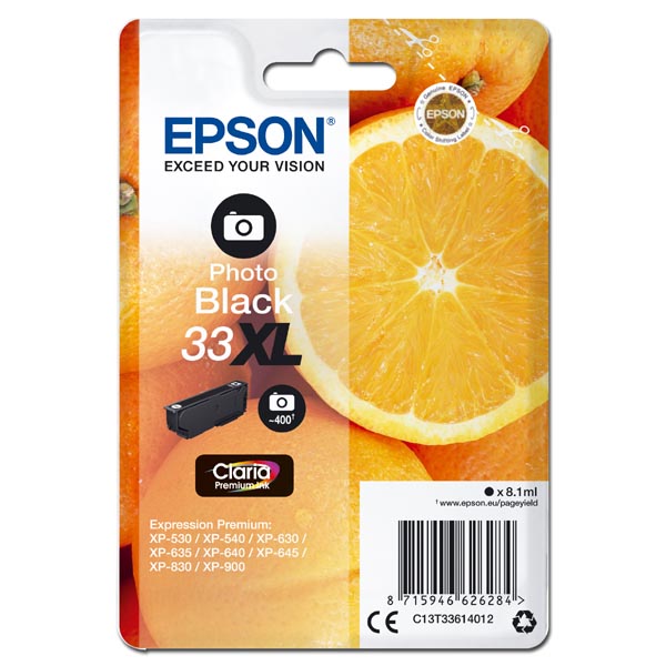 Epson Original Inkjet T33XL / C13T33614012 photo black 8,1 ml
