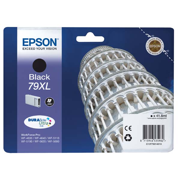 Epson Original Inkjet T7901 XL / C13T79014010 black 42 ml 2 600 pages