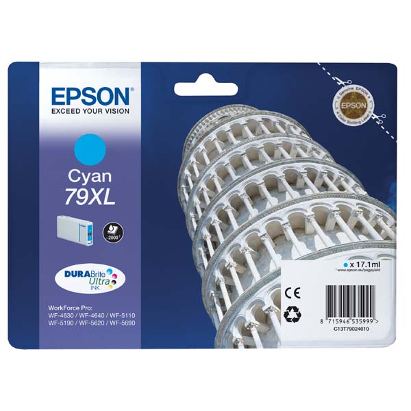 Epson Original Inkjet T7902 XL / C13T79024010 cyan 17 ml 2 000 pages