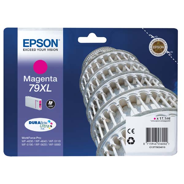 Epson Original Inkjet T7903 XL / C13T79034010 magenta 17 ml 2 000 pages