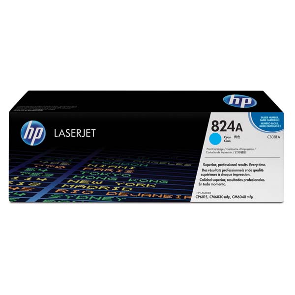 HP Original Toner CB381A / HP 824A cyan 21 000 pages C-box