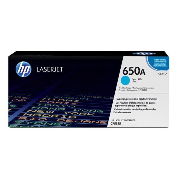 HP Original Toner CE271A / HP 650A cyan 15 000 pages B-box