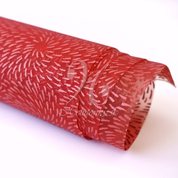 Sieťka pod kryt diskantu červené kvety