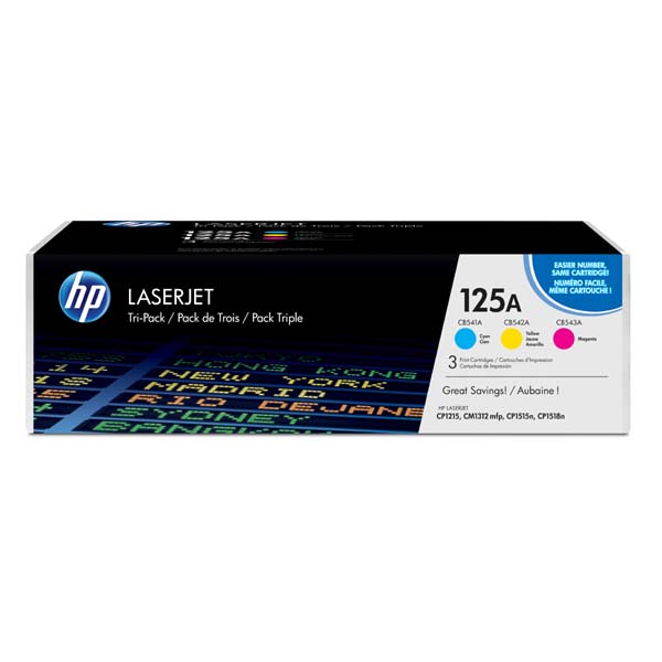 HP Original Toner CF373AM / HP 125A color tripack 3 x 1 400 pages
