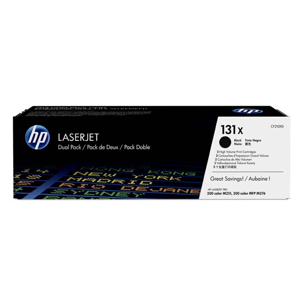 HP Original Toner CF210XD / HP 131X black 2 x 2 400 pages