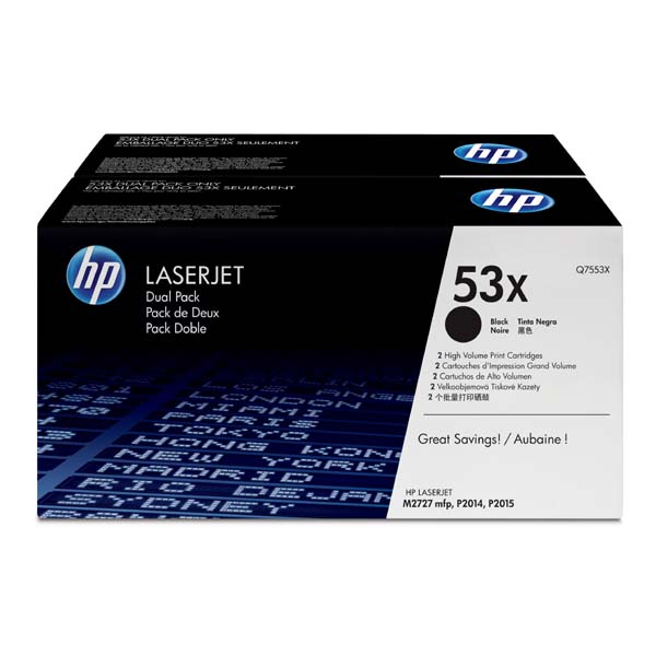 HP Original Toner Q7553XD / HP 53X black dualpack 2 x 7 000 pages