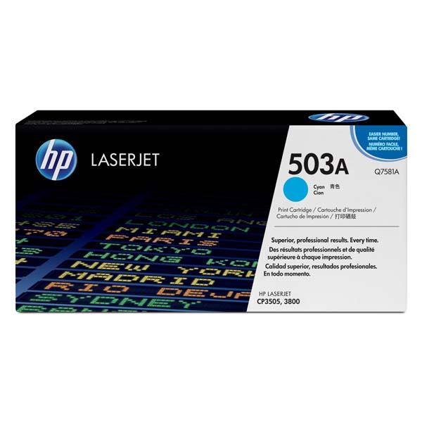 HP Original Toner Q7581A / HP 503A cyan 6 000 pages