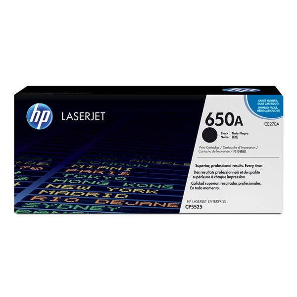 HP Original Toner CE270A / HP 650A black 13 500 pages
