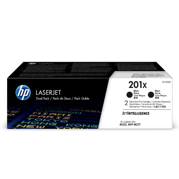 HP Original Toner CF400XD / HP 201X black 2 x 2 800 pages