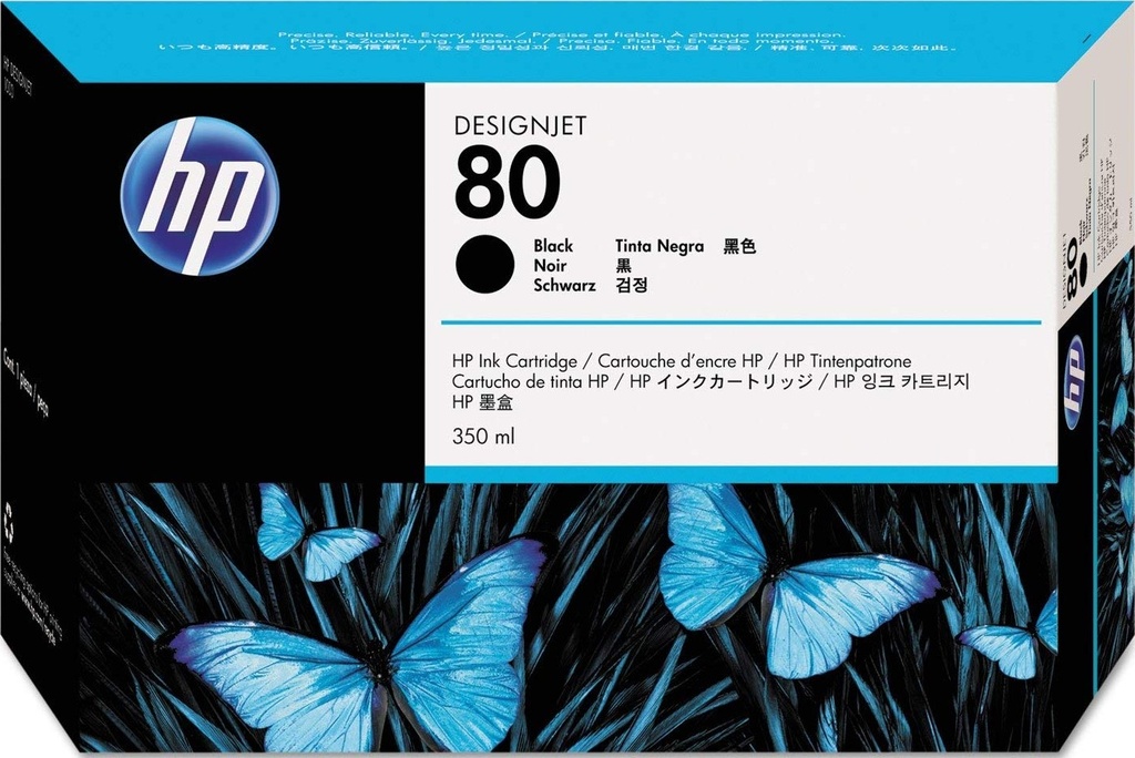HP Original Inkjet C4871A / HP 80 black 350 ml 4 400 pages
