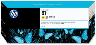 HP Original Inkjet C4933A / HP 81 dye yellow 680 ml