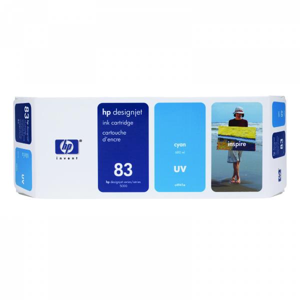 HP Original Inkjet C4941A / HP 83 UV cyan 680 ml