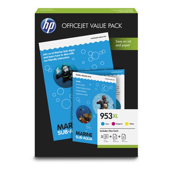 HP Original Inkjet 1CC21AE / HP 953XL CMY color bundle 3 x 1 600 pages