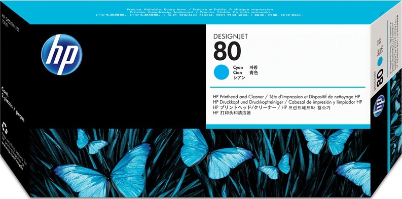 HP Original Printhead C4821A / HP 80 cyan 2 500 pages