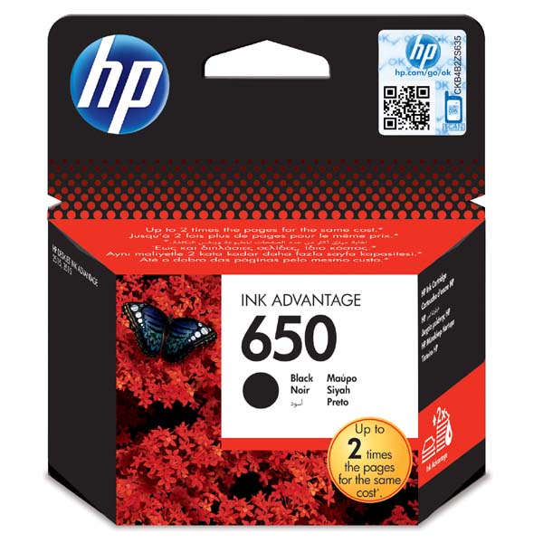 HP Original Inkjet CZ101AE / HP 650 black 6,5ml 360 pages