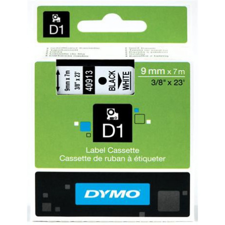 Originál DYMO páska S0720680 D1 9mm x 7m čierna na bielej 40913
