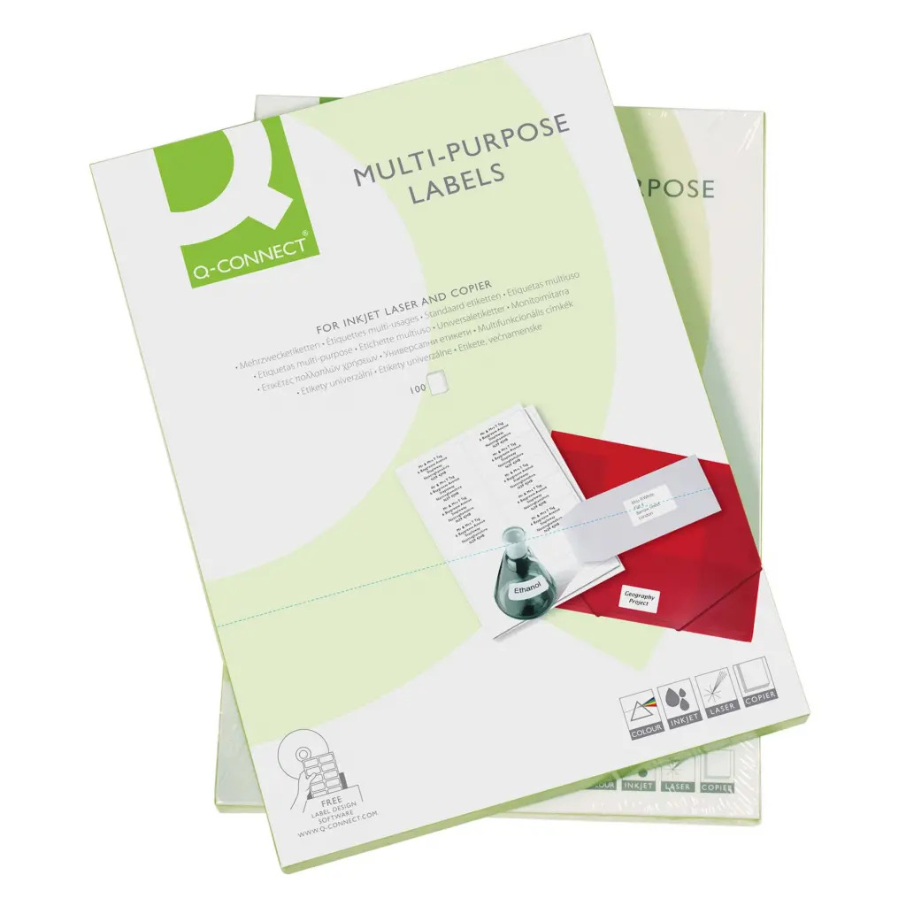 Etikety univerzálne 105 x 148,5 mm Q-Connect A4 100 hárkov