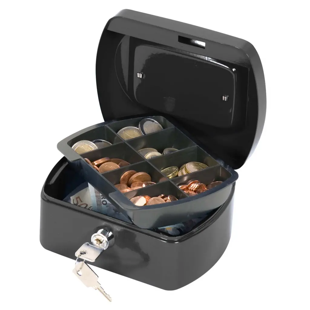 Pokladnička Q-Connect 205x85x160mm čierna