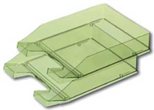 Odkladač HAN priehľadný zelený A4