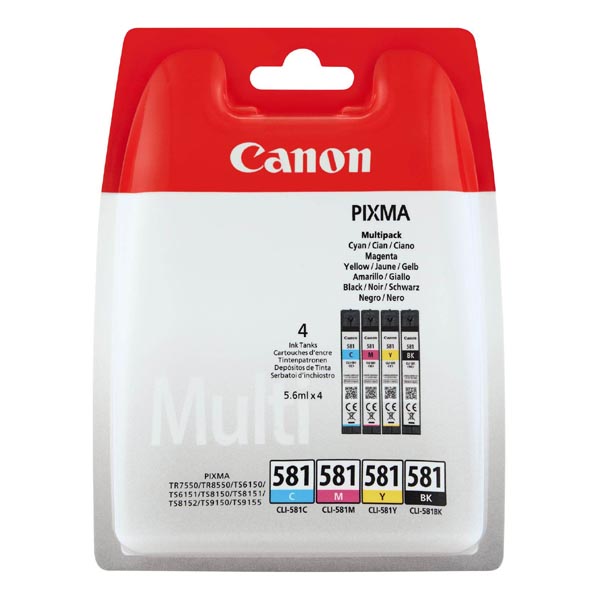 Canon Original Inkjet Set CLI-581 CMYK multipack 2103C004 4 x 5,6 ml