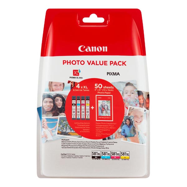 Canon Original Inkjet Set CLI-581CMYK XL 2052C004 4 x 8,3 ml