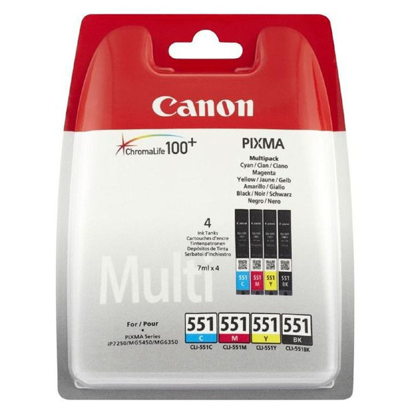 Canon Original Inkjet Set CLI-551 CMYK 6509B008 4 x 7 ml
