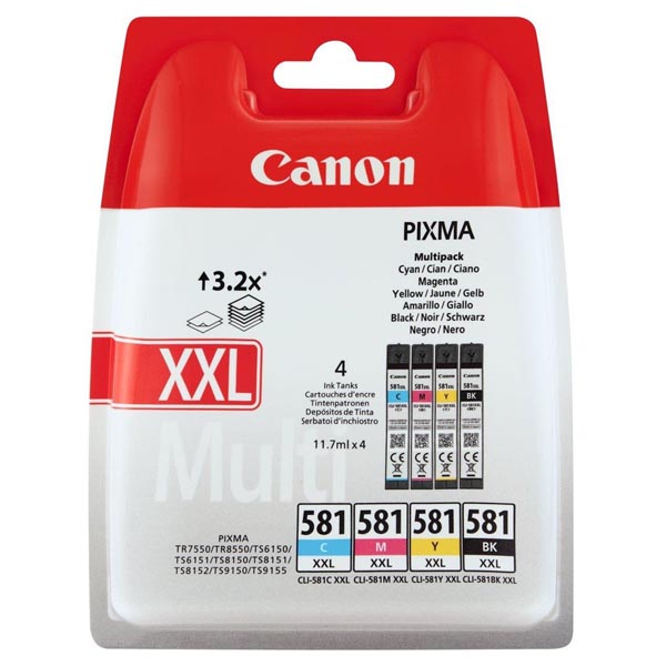 Canon Original Inkjet CLI-581CMYK XXL 1998C005 4 x 11,7 ml