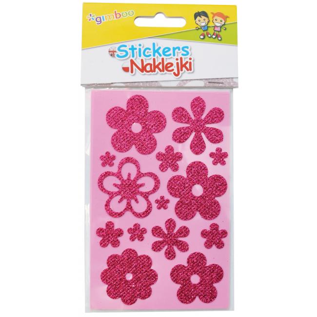 Nálepky detské trblietavé Kvety