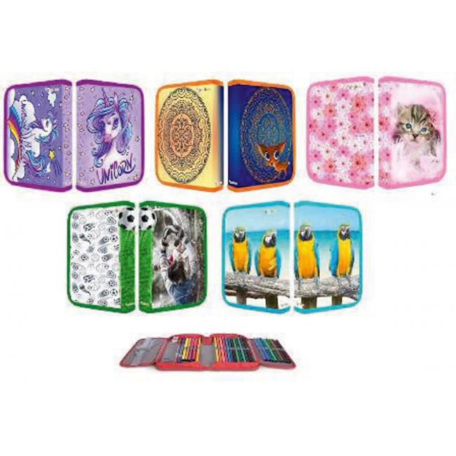 Peračník 1-zipsový 2-klopý plný mix motívov