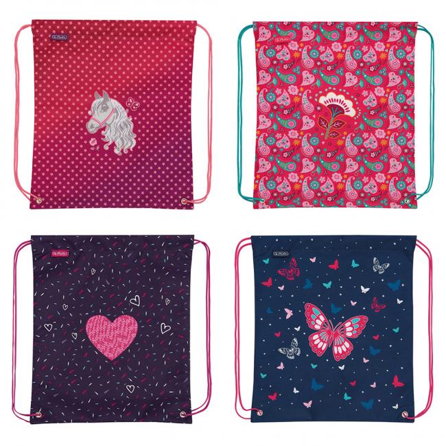 Vrecko na prezuvky Herlitz 36x5x40,5x0,5cm mix Kôň Babie leto Tropic Motýľ