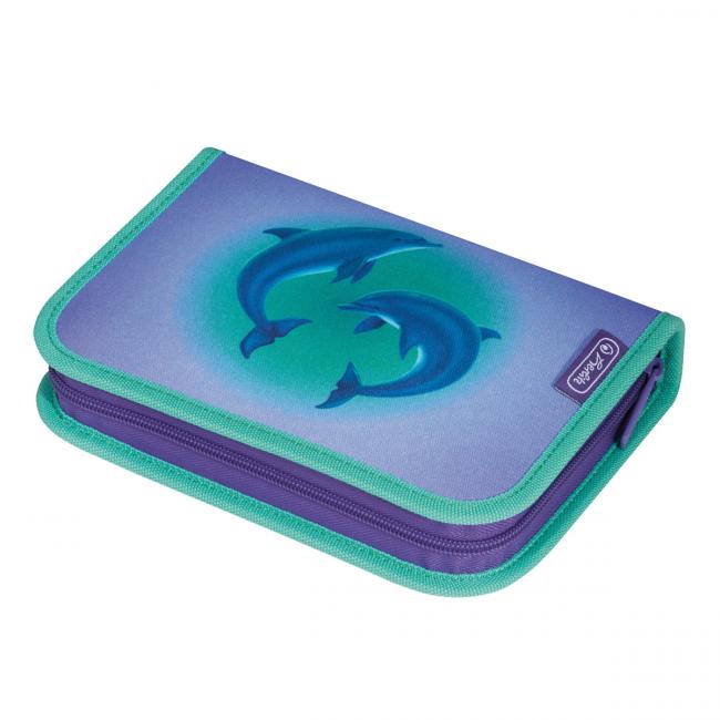 Peračník Herlitz 1 zipsový plný 2-klopý Delfín