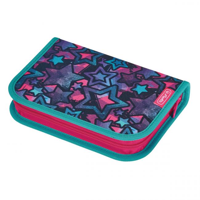 Peračník Herlitz 1 zipsový plný 2-klopý Hviezdy