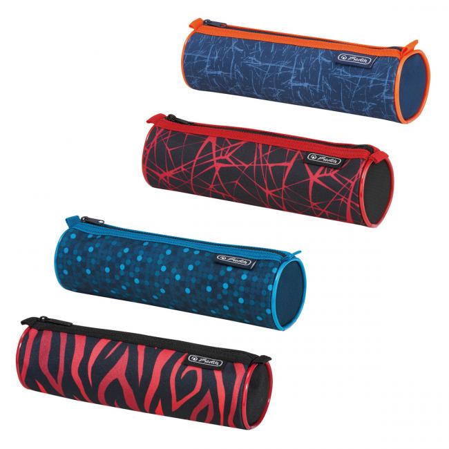 Puzdro Herlitz guľaté 21,5x6x6cm mix Dinománia Pavúk Vesmírne auto Tiger