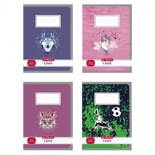 Zošit Herlitz 513 A5 linakový 70g/m2 mix motívov