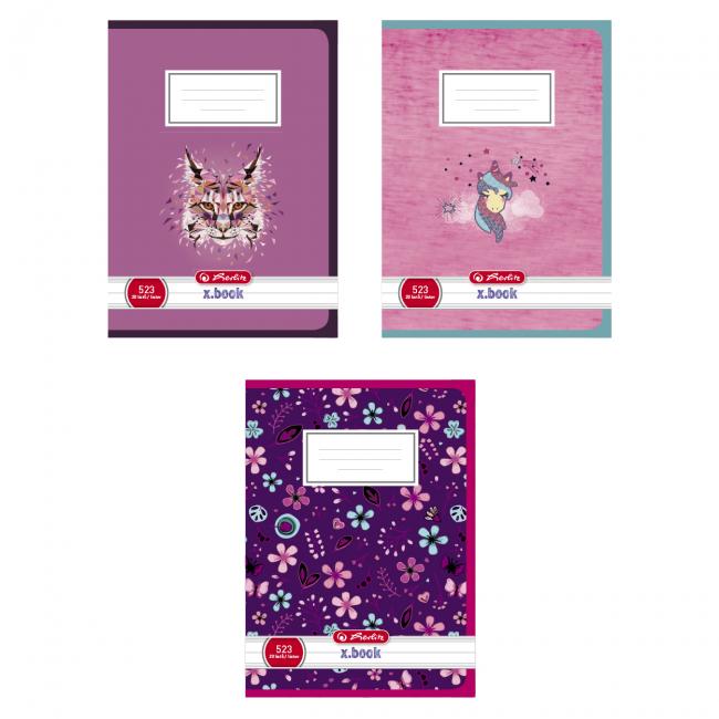 Zošit Herlitz 523 A5 linajkový 70g/m2 mix motívov dievčatá