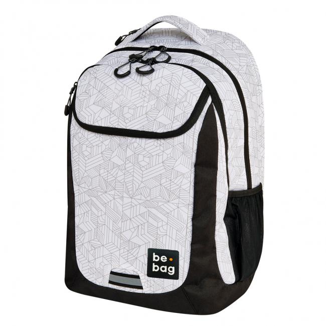 Školský batoh be.bag 31x22x46cm objem 27l Čierno-biele tvary