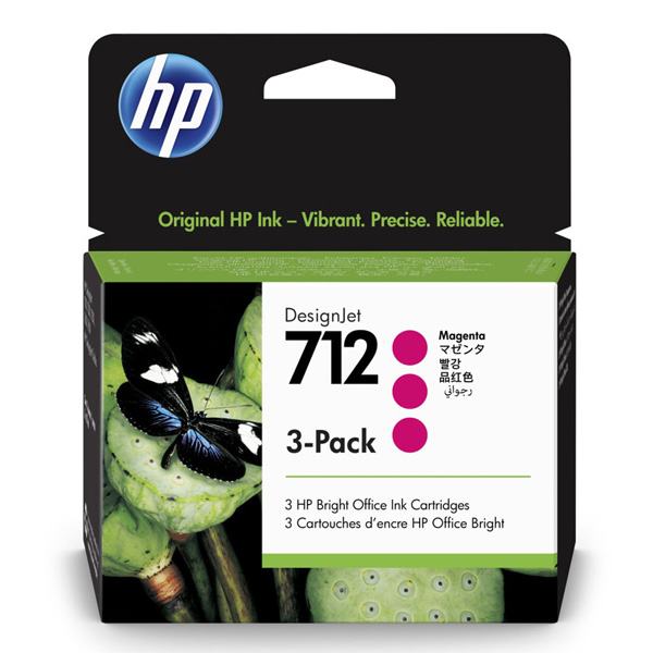 HP Original Inkjet Set 3ED78A / HP 712 magenta 3 x 29ml